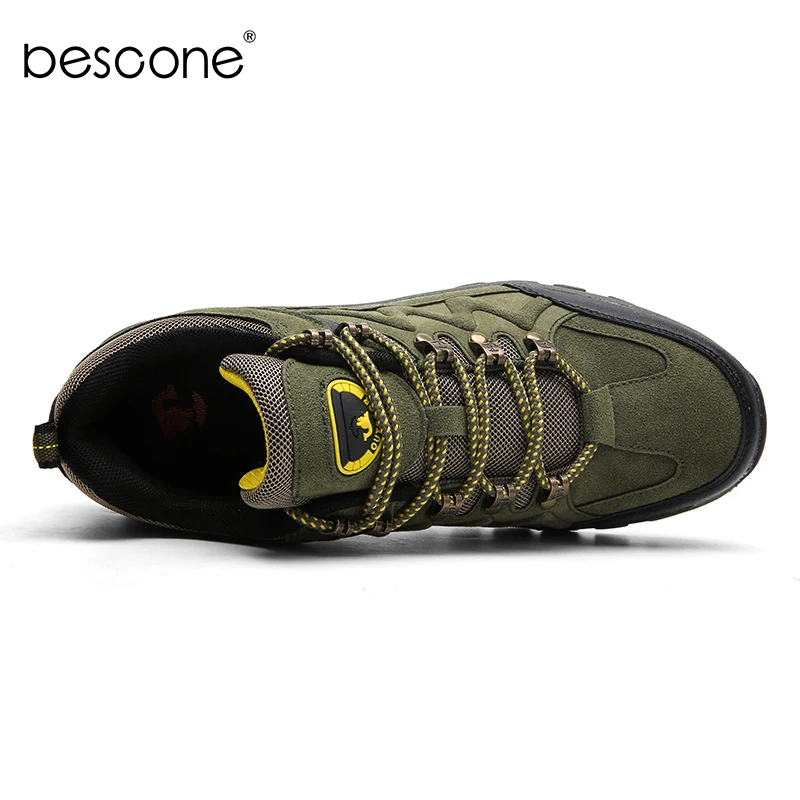 BESCONE/мужская повседневная обувь на шнуровке; мужские легкие дышащие уличные походные Нескользящие износостойкие кроссовки; X699