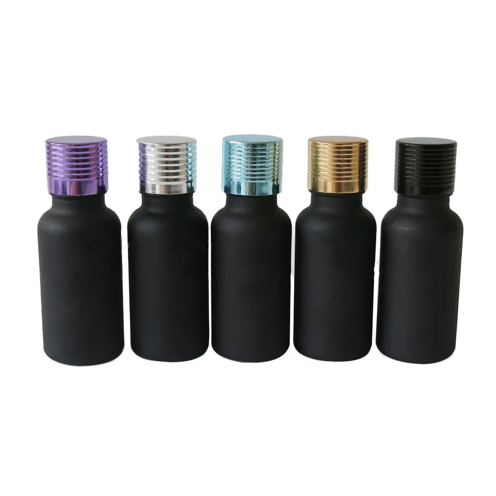 10pcs/lot High quailty 20ml Black GlassSkin Care Essential Oil Bottle Container Cosmetic Bottle with Screw Top 20cc Refillable