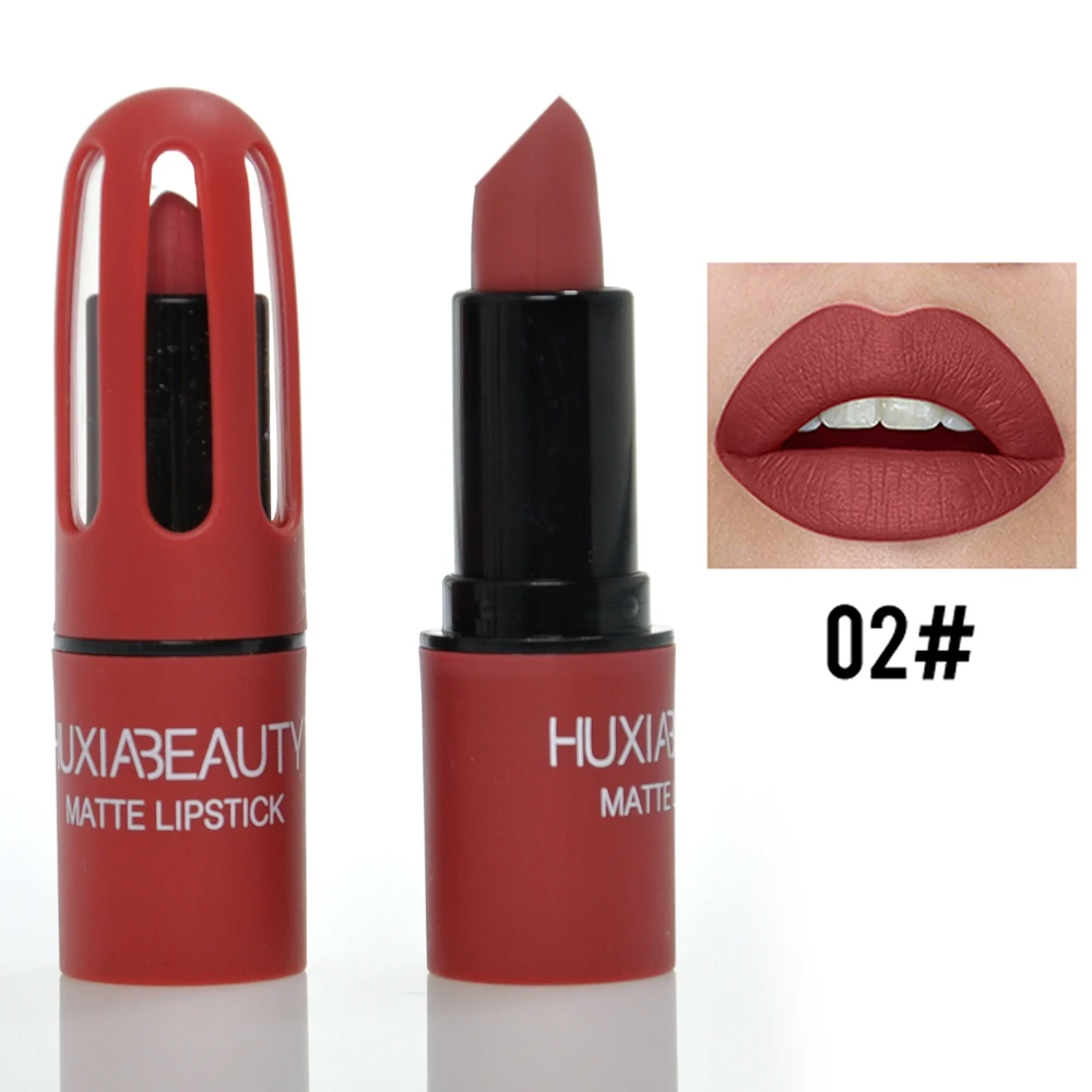 02 HUXIABEAUTY makeup maquillaje it cosmeticos lip tint make up glossier nude matte red lipstick - Цвет: 02