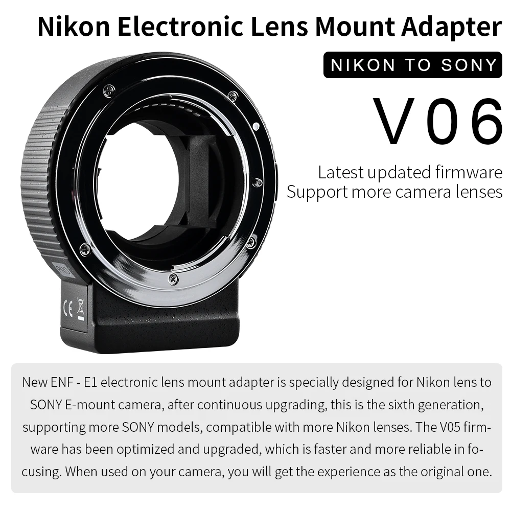 COMMLITE CM-ENF-E1 PRO электронный адаптер для крепления объектива с автофокусом Nikon Tamron