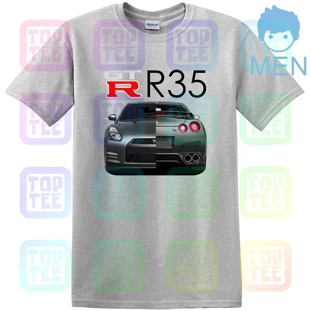 NISSAN GTR Skyline R35 R32 R33 R34 двигатель Замена значок турбо футболка - Цвет: Серый