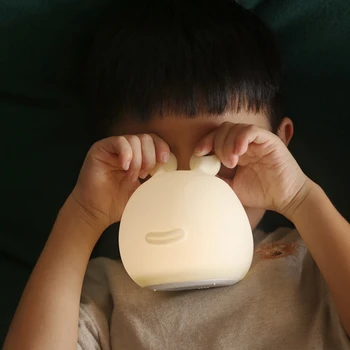 

Nursery Night Light Bedroom LED Lamp Cute Animal Soft Silicone Timable Breastfeeding Safe Touch Sensor USB Rechargeable For Kids