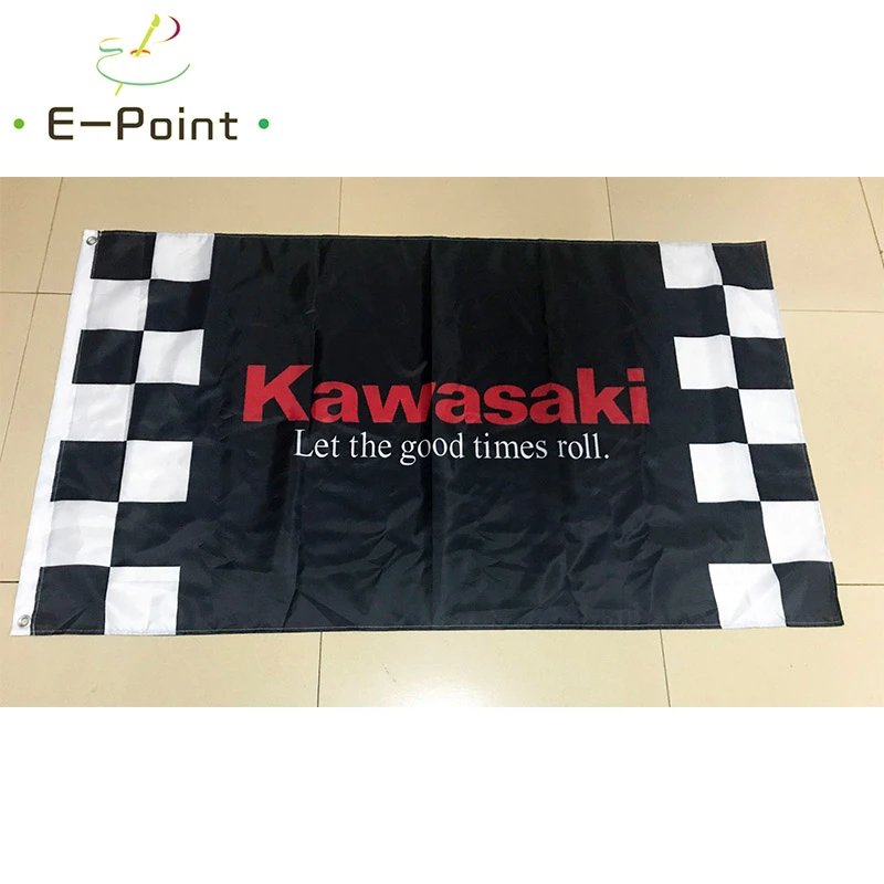 Япония для мотоциклов kawasaki флаг 3ft* 5ft(90*150 см) размер рождественские украшения для домашнего флага баннер подарки