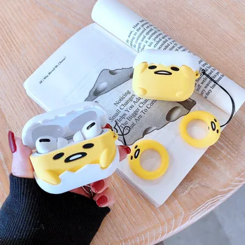 

Wireless Earphone Case For Airpods 3 Soft Silicone Cute Cartoon Gudetama Egg Case for Airpod Pro with Finger Ring Grip