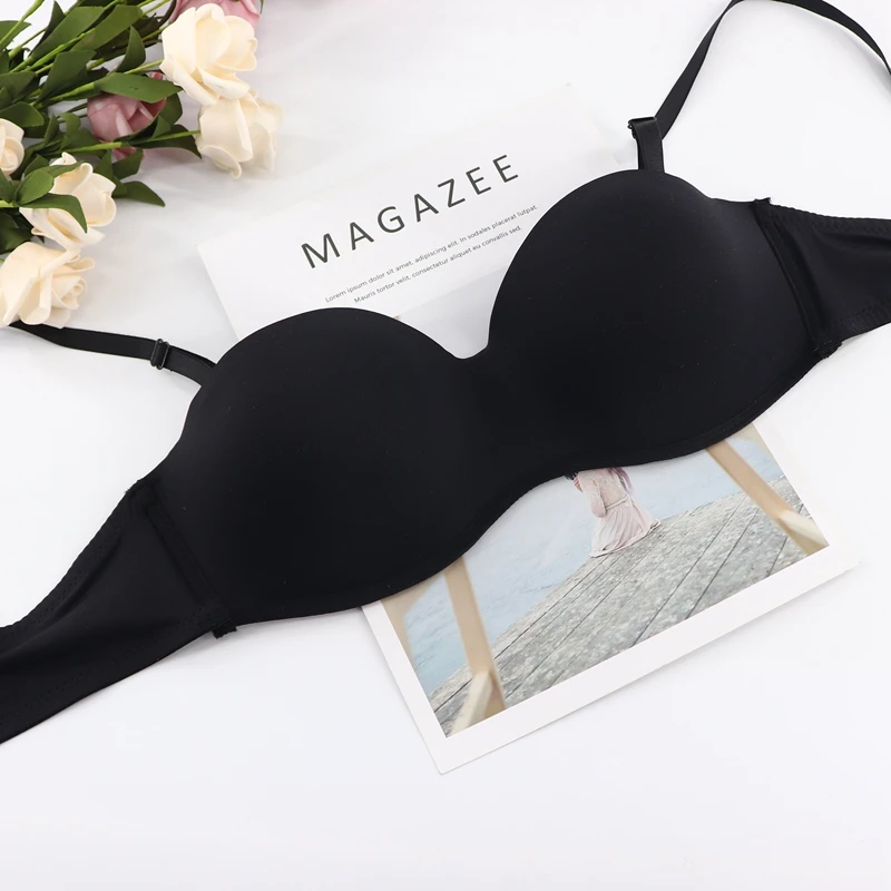 Beauwear бесшовный Невидимый пуш-ап бюстгальтер без бретелек кремниевый ремешок без подкладки белье-трансформер сглаживающий Деми чашка сексуальное нижнее белье
