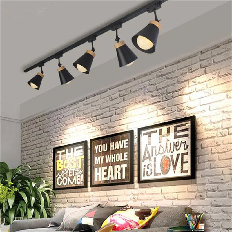 LED Ceiling lights with E27 Rail Spotlights Lamp LED Track Light Tracking Fixture Spot Lighting Spotlight Fixtures for Clothing