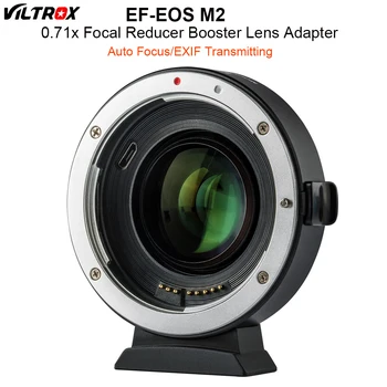 

VILTROX EF-EOS M2 Auto Focus 0.71x Reducer Speed Booster Lens Mount Adapter for Canon EF Lens to EOS M5 M6 M10 M50 M10 Camera