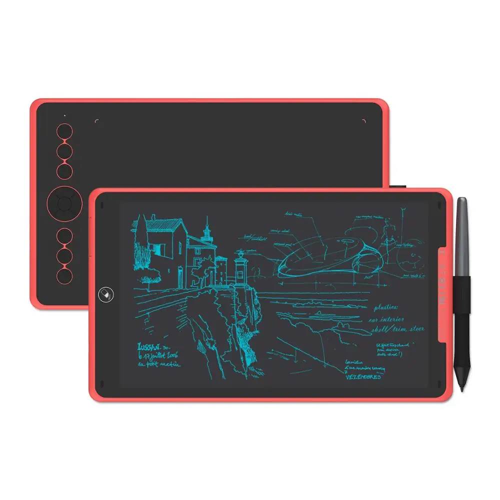 Скидка Huion H320M графический планшет для рисования и ЖК цифровая доска для письма, планшет, блокнот с аккумулятором, Стилус для Android PC