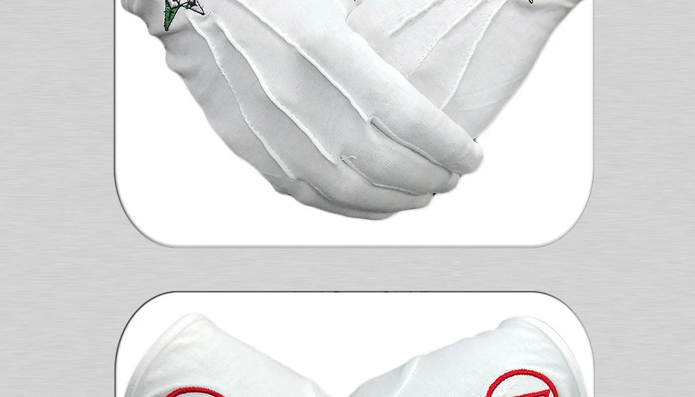 INFITI масонская королевская Арка ручная вышивка белые перчатки высокое качество полиэстер масонские перчатки с вывеской знак