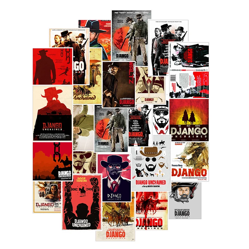 A112 Американский фильм приключений Django Unchained стикер автомобиль мотоцикл ноутбук компьютер детская игрушка декоративная наклейка(25 шт - Цвет: A112