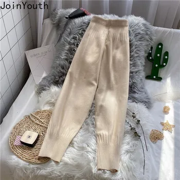 

Joinyouth Pants Women Korean Solid Full Length Pantalones Mujer Loose Pantalon Femme Elastic Waist Sweatpants Soft Warm High 087