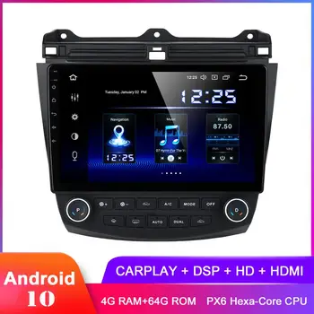 

10.2" IPS Android 10 Car Stereo GPS For Accord7 2003 2004 2005 2006 2007 Carplay In Dash Auto Radio WiFi DSP Audio Video System