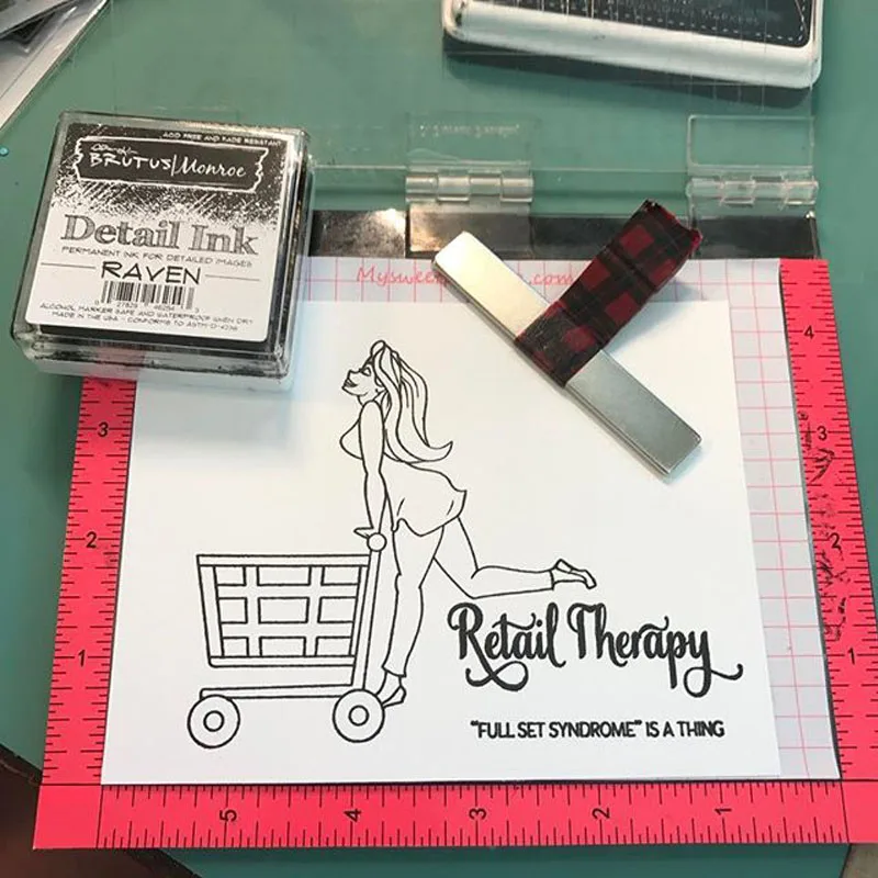 QWELL Woman Shopping Clear Stamps for Scrapbooking and Card Making Paper Craft New Transparent Silicone
