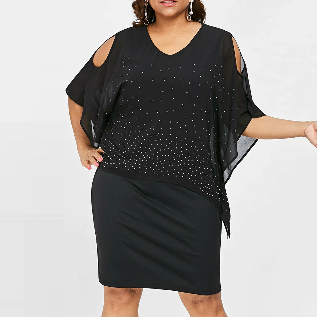 plus size cold shoulder sundresses