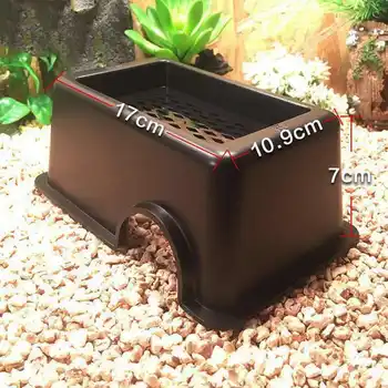 

New Crawler Box Tortoise Reptile Humidifier Bowl Water Decoration Lizards Drinking Vivarium Hiding Cave Sink Basin Reptiles Supp
