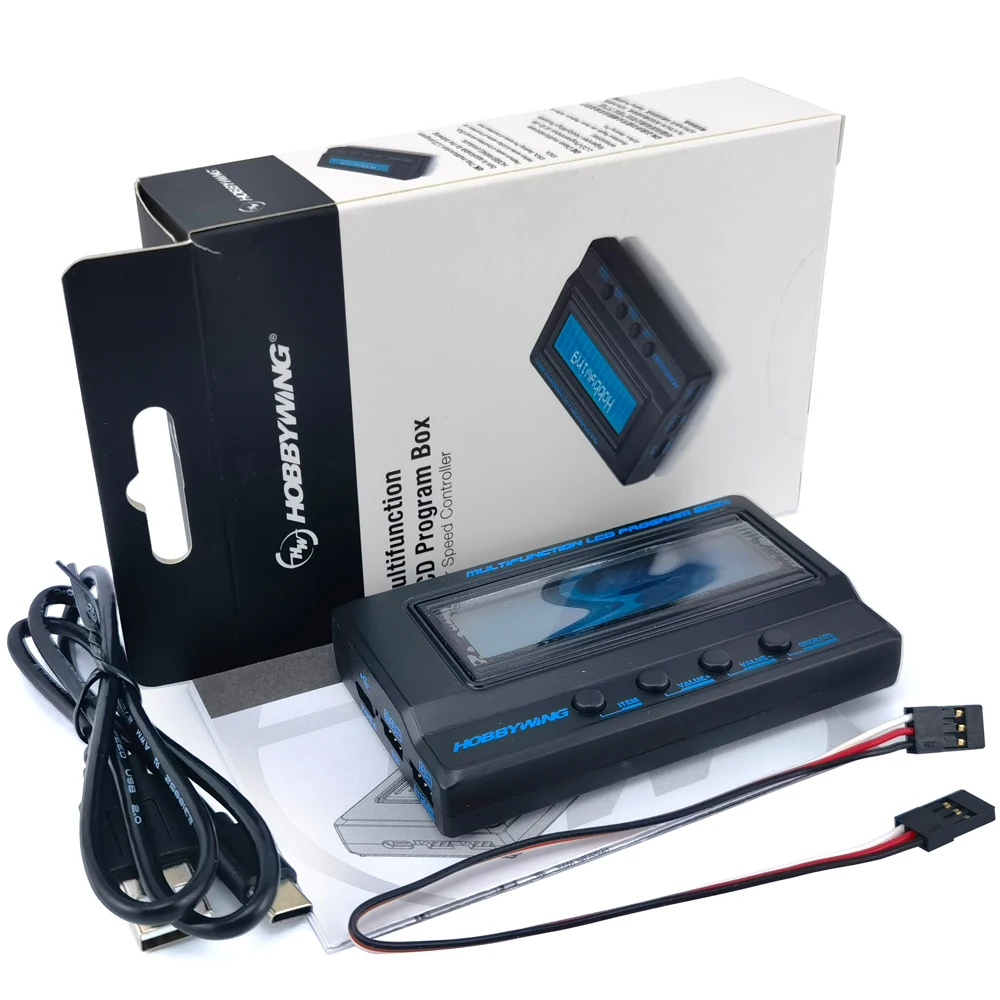 Hobbywing Multifunction LCD Programer Box Integrated w/USB Adaptor Voltmeter 3/1