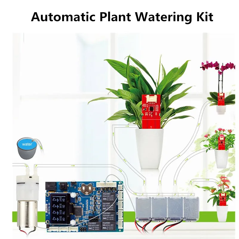 

Elecrow Automatic Plant Watering Kit for Arduino with Soil Moisture Sensor DIY Gardening Self Watering Smart Water Pump Device