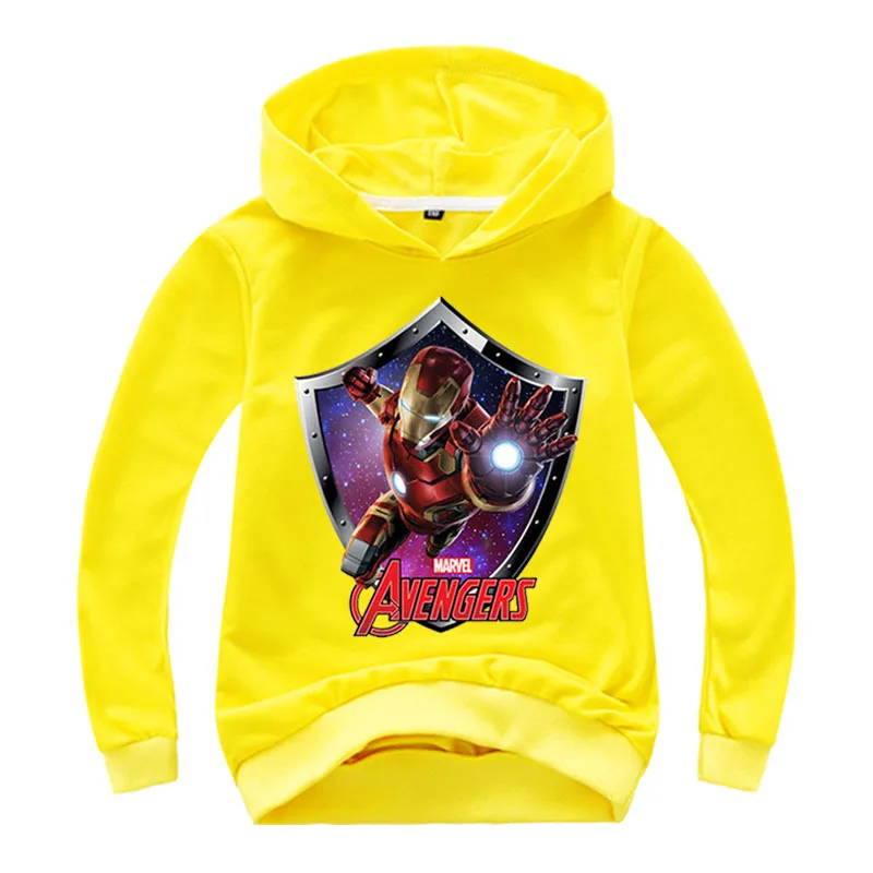 Мультфильм Мстители Marvel супергероя Железный человек толстовки с капюшоном и