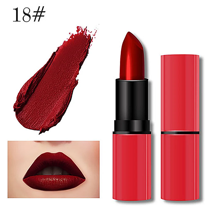 Winter Moisturizing Matte Lipstick Waterproof Lips Moisturizing Easy To Wear Makeup Lip Sticks Gloss Cosmetic Makeup Gift - Цвет: 18