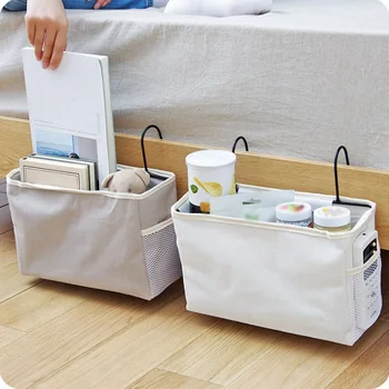 

Christmas White Grey Bed Storage Pockets With Hook Felt Bedside Hanging Bag Organizer Upgraded Version for Bed Table Dormitory