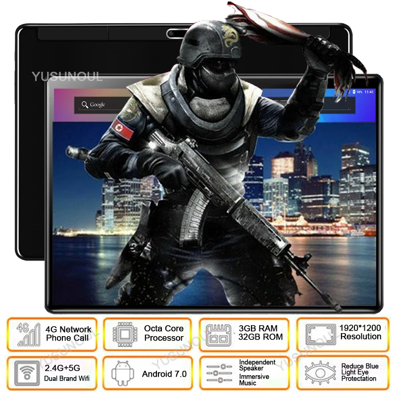 Планшет на Android 2020 10 дюймов 4G Wi-Fi Bluetooth GPS | Компьютеры и офис