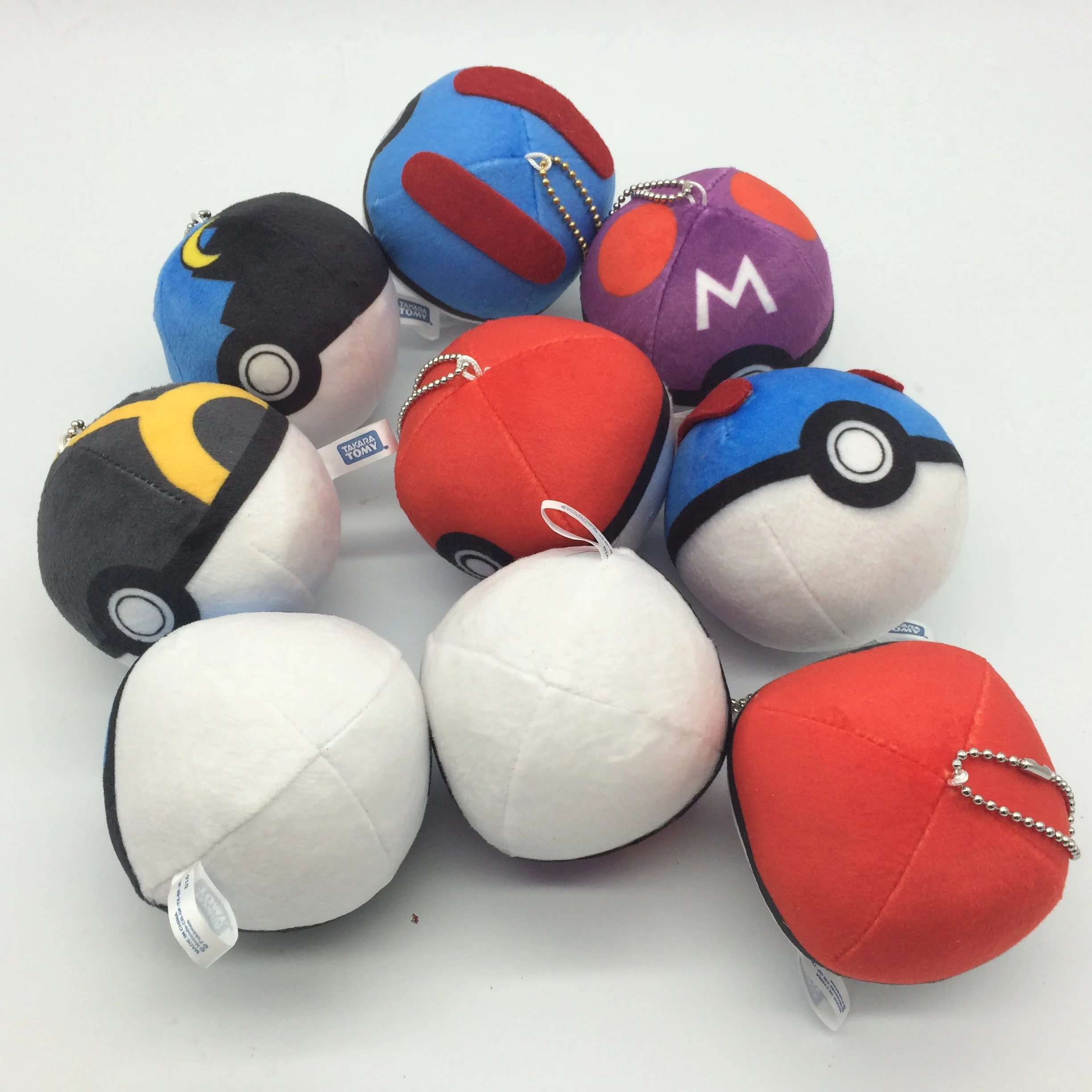 

1pcs Poke balls Plush Toy Pikachu Pokeballs Stuffed Animal Toy