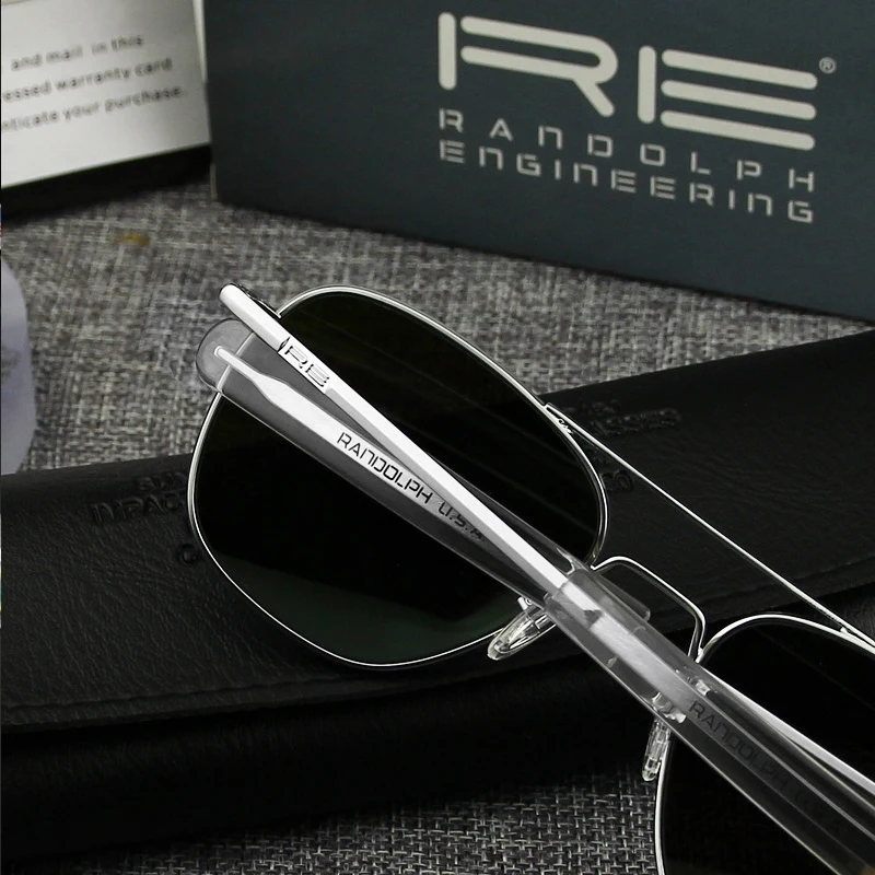 Pilot USA. RE Sun glass es мужские высококачественные брендовые дизайнерские RANDOLPH зеркальные линзы из закаленного стекла AGX AO солнцезащитные очки es мужские YQ1005