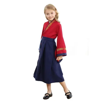 

Girls Princess Mulan Dress Costumes Children Cosplay Chinese Heroine Clothing China Tracitional Dress Mulan Party Fancy Dresses