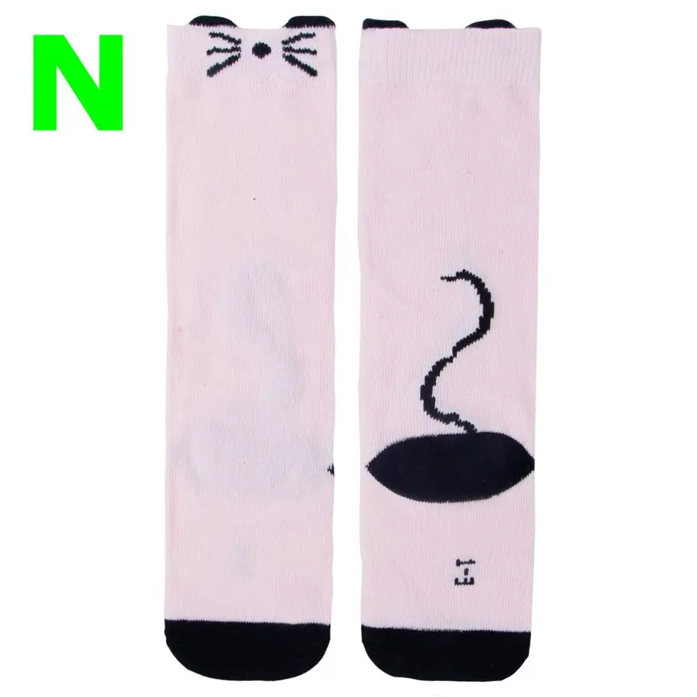Одна пара Хлопковых Носков для малышей, милые носки унисекс с принтом панды из мультфильма и животных для мальчиков и девочек, детские носки для малышей 0-3 лет - Цвет: NO.N