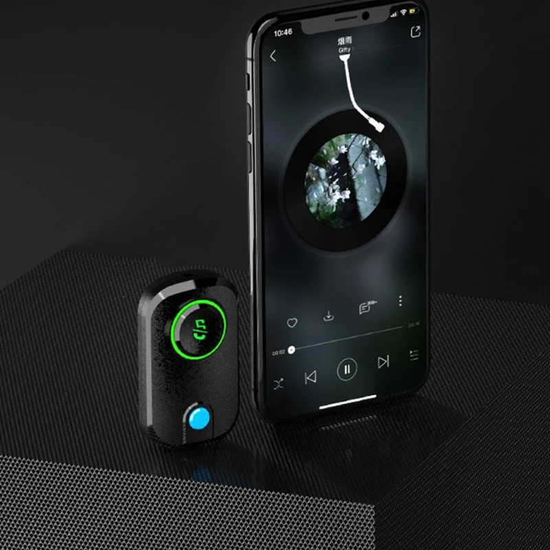 

New Fiber Bluetooth 5.0 Adapter 3.5mmAUXï¼†RCA USB Rechargeable Receiving And Transmitting APTX Two-in-One Decoding Aux