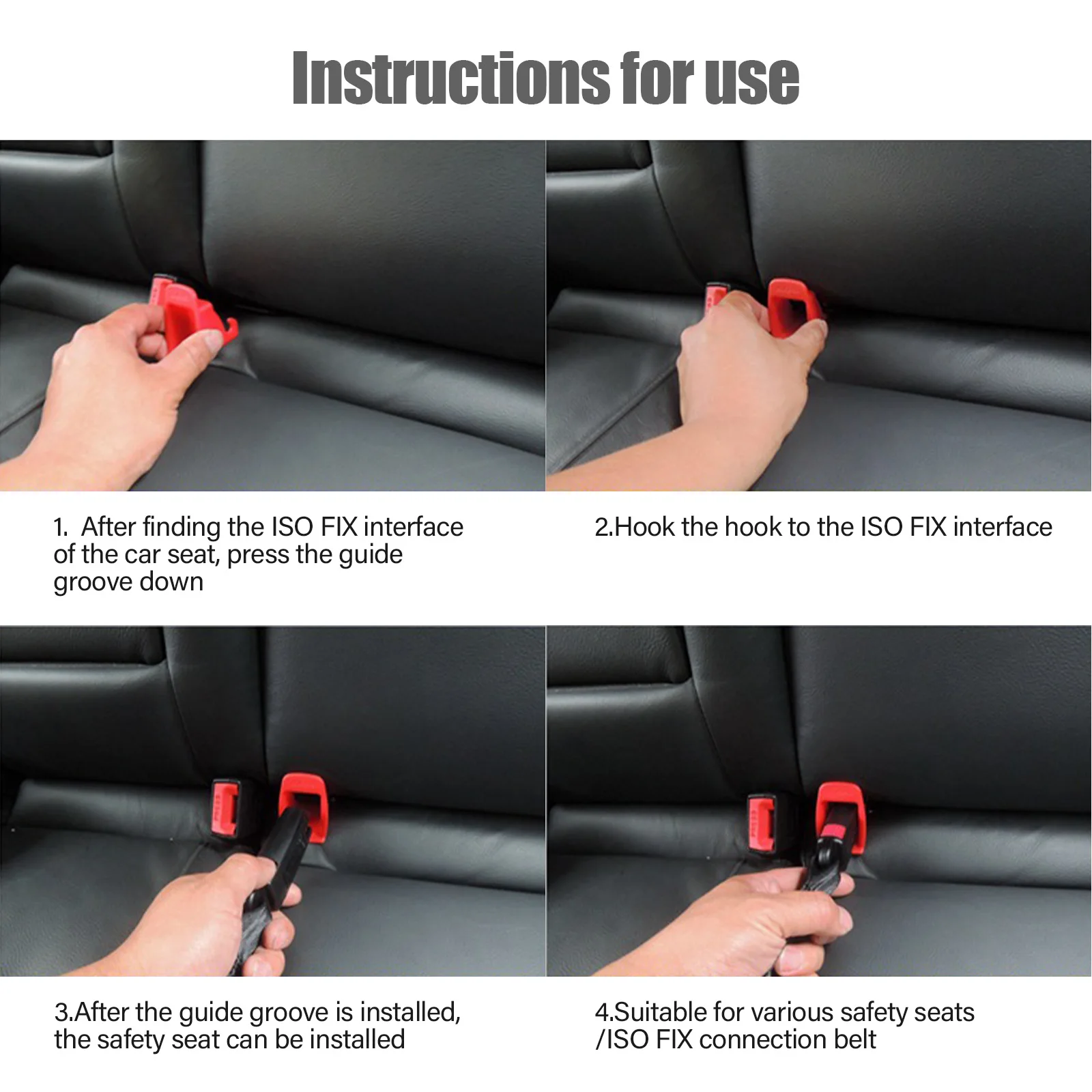 Car Baby Seat ISOFIX Latch Belt Connector Guide Groove Child