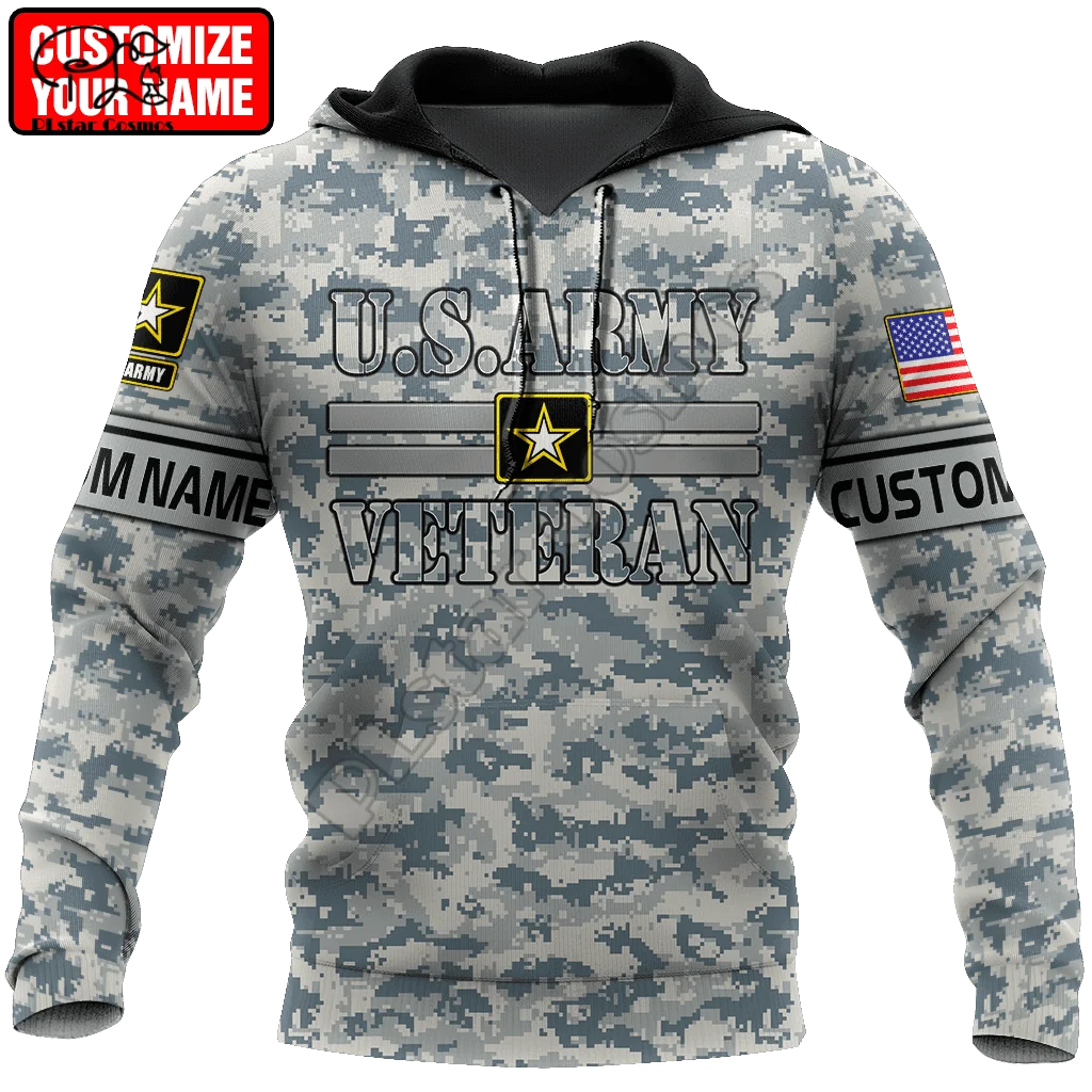 Plstar Cosmos Us Army Aquila Marina Militare Camo Suit Veterano Newfashion 3Dprint Uomini/Donne Streetwear Pullover Giacca Felpe 11
