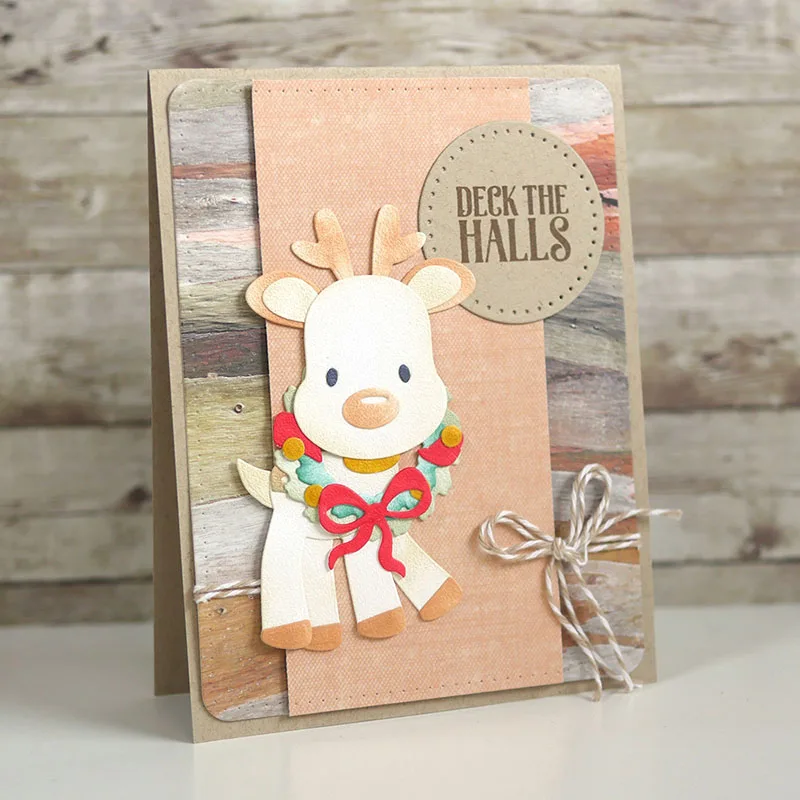 

Metal Cutting Dies Merry Christmas Deer Scrapbooking Die Cut Card Make Stencil Craft Folder Model Album Decoration 2019 New Dies