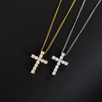 High Quality Zircon Cross Necklace For Women Hip Hop Jewelry Stainless Steel Pendant Chain Fashion Jewelry Christmas Gift 2022 - Image 3