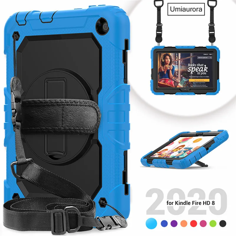 Tablet-Hülle für Kindle Fire 8 10 HD8 HD10 Plus 2020 2021, robuste, stoßfeste Silikonhülle für Kinder für HD 7 2017_voghion.com