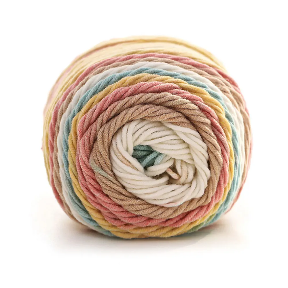 100g Woolen Yarn Hand-Knitted Wool Rainbow Cotton Line Gift Warm Hat Scarf Hand-Woven Winter Sweater Soft