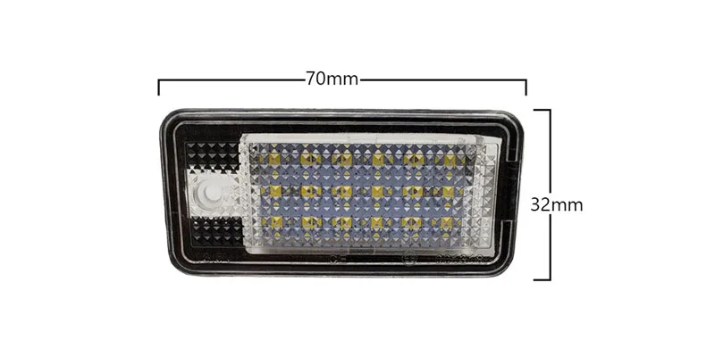 Светодиодный фонарь для номерного знака автомобиля, 18 светодиодный светильник для номерного знака для Audi A3 A4 A5 A6 A8 B6 B7 Q7, автомобильные аксессуары