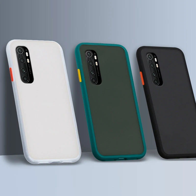 Матовый жесткий чехол для Xiaomi Mi Note 10 Lite Poco X3 NFC Pro рамка из ТПУ бампер телефона