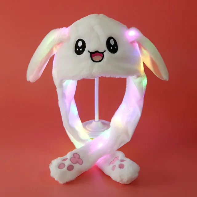 Bunny Ear Hat Kawaii Moving Glowing Animal Ears Cute Cartoon Plush Toy Funny Kids's Party Decoraction Birthday Gift 1