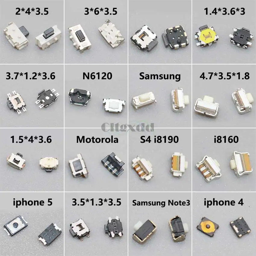 Тактильный тактовый Кнопочный микропереключатель для Samsung S2 S3 S4 Note3 I8190 I8160 Nokia Lenovo