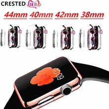 Чехол для apple watch band apple watch 4 3 Чехол 42 мм 38 мм iwatch ремешок 44 мм/40 мм защита экрана покрытие часов аксессуары