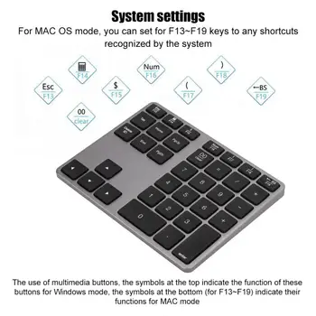 

BT308 35 Keys Numeric Keypad Rechargeable Wireless Ultra-Thin Keyboard Compatible with Bluetooth 5.0 keyboard