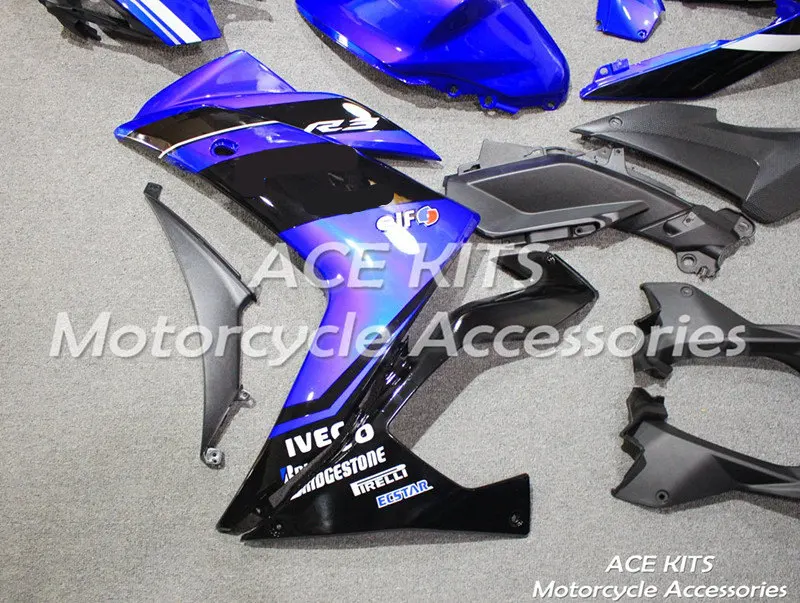 Мотоциклетный обтекатель abs, пригодный для Yamaha R25 R3 корпусные детали плесень синий ACEKITS Магазин № 0160