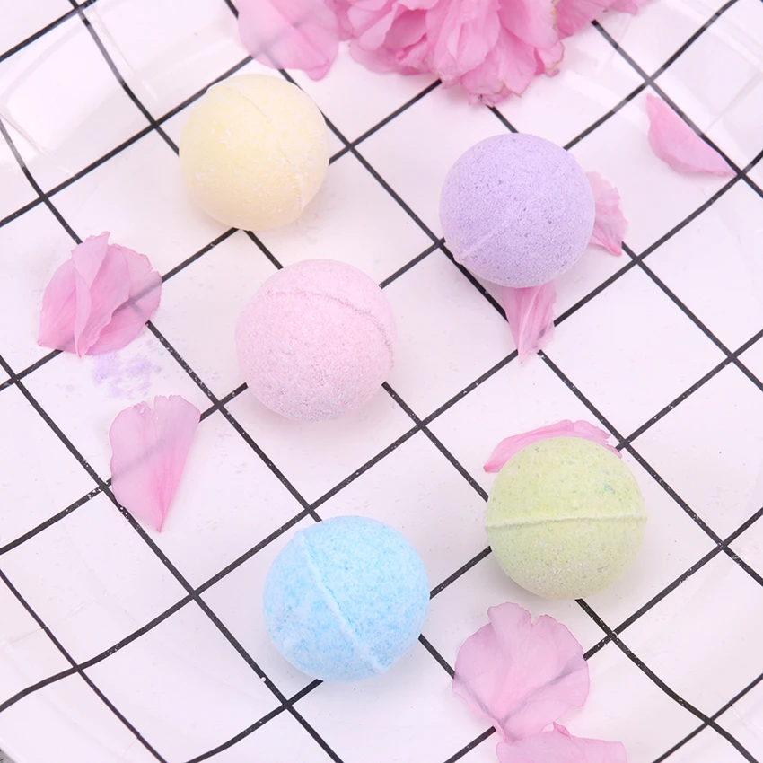 1PC Organic Bath Salt Body Essential Oil Bath Ball Body Skin Whitening Ease Relax Stress Relief Natural Bubble Bath Bombs Ball