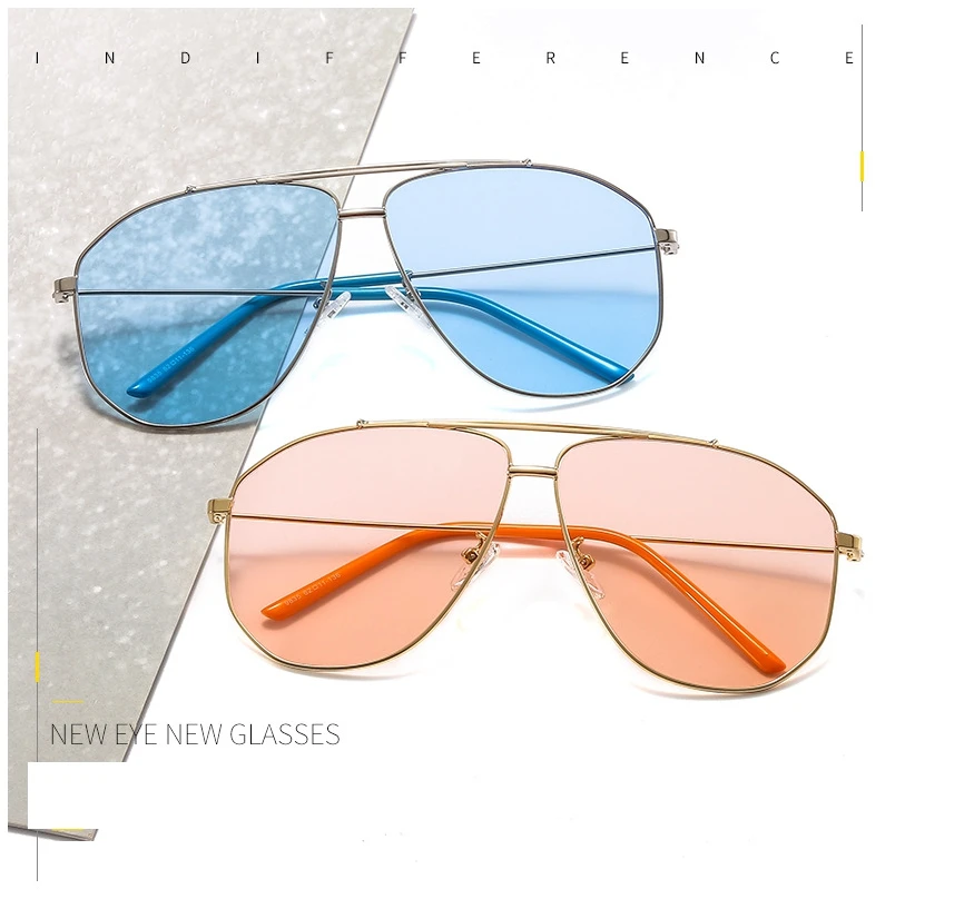 46224 пилот металлическая оправа солнцезащитные очки для мужчин и женщин Мода UV400 очки