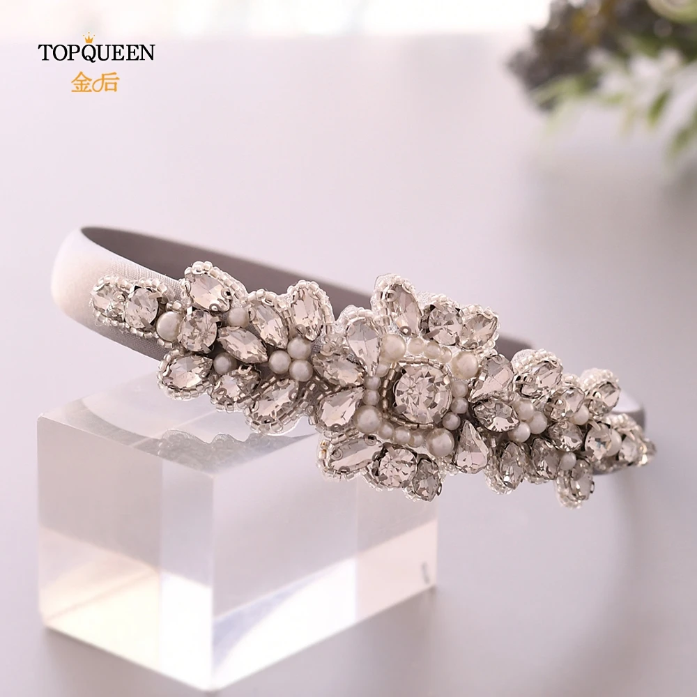 TOPQUEEN S270-FG барокко heaband Свадебные повязки на голову вуаль шляпа повязка для волос свадебное тиара, свадебное головное украшение свадебные аксессуары для волос - Цвет: gray