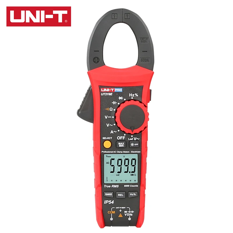UNI-T UT219E/UT219M/UT219DS Professional Clamp Meter True RMS LoZ input for ghost voltage measurement CAT IV 600V