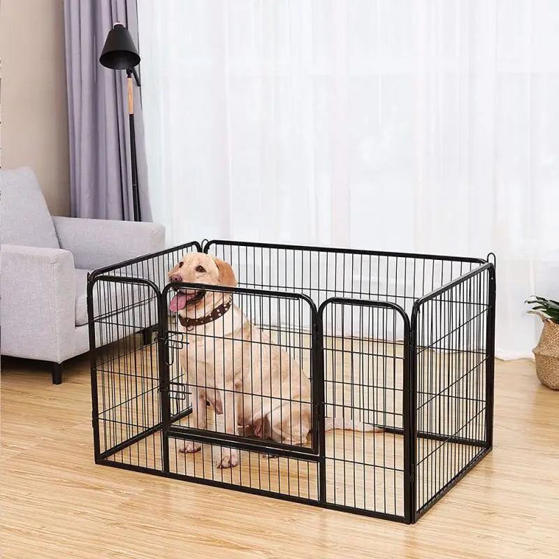 Pet Fence Dogs Aviary Thick Stainless Steel Foldable Pet Playpen Crate Cats Puppy Kennel House Pet Supplies 125x80x70cm HWC Pet Fence Dogs Aviary Thick Stainless Steel Foldable Pet Playpen Crate Cats Puppy Kennel House Pet Supplies 125x80x70cm HWC