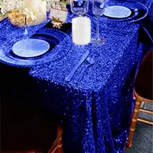 Скатерть с блестками, 50x80, синие скатерти для банкетов, прямоугольные скатерти, вечерние скатерти для свадеб