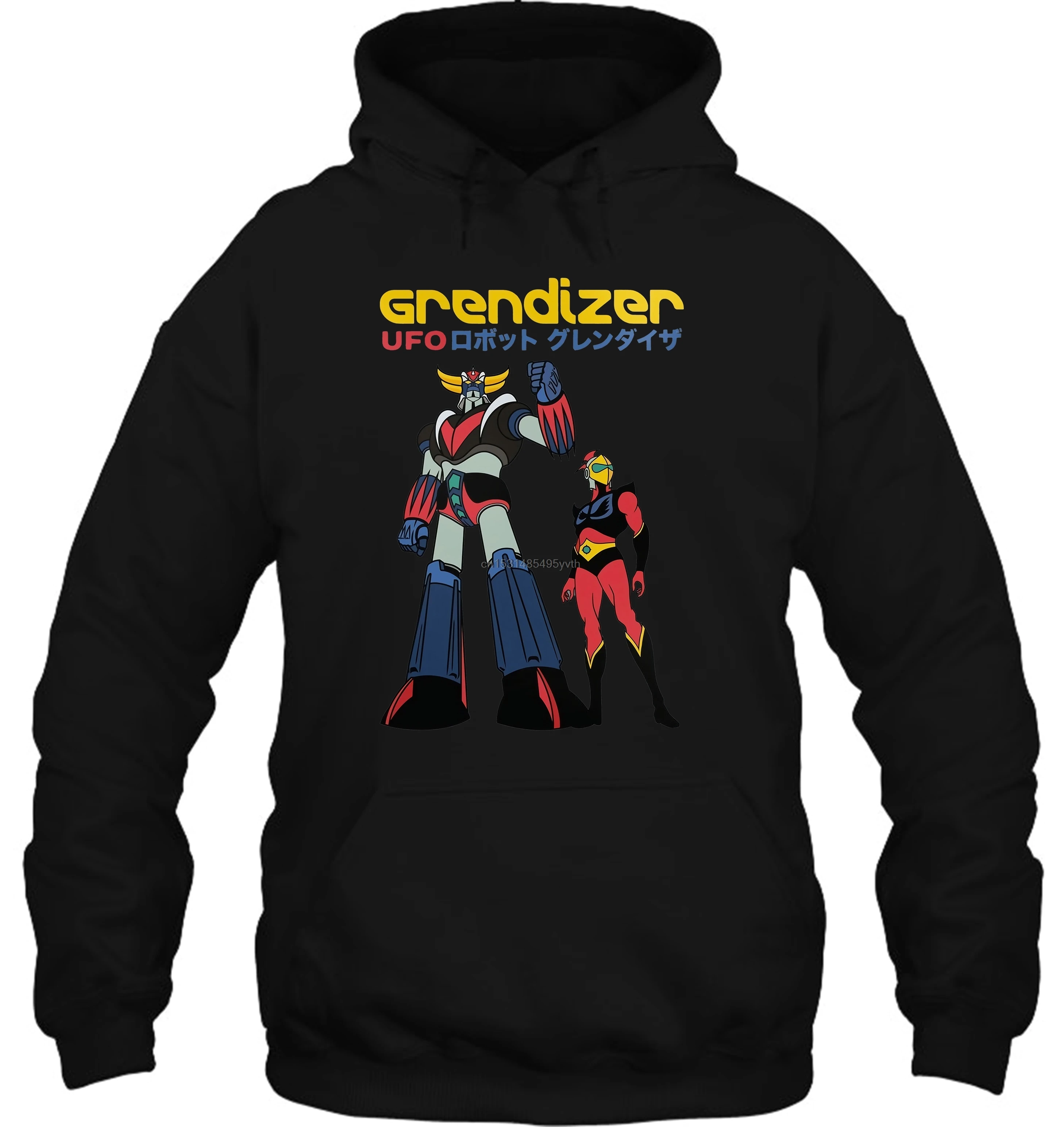Men Hoodie Printed Grendizer ufo robot Sleeve Women Streetwear | Мужская одежда